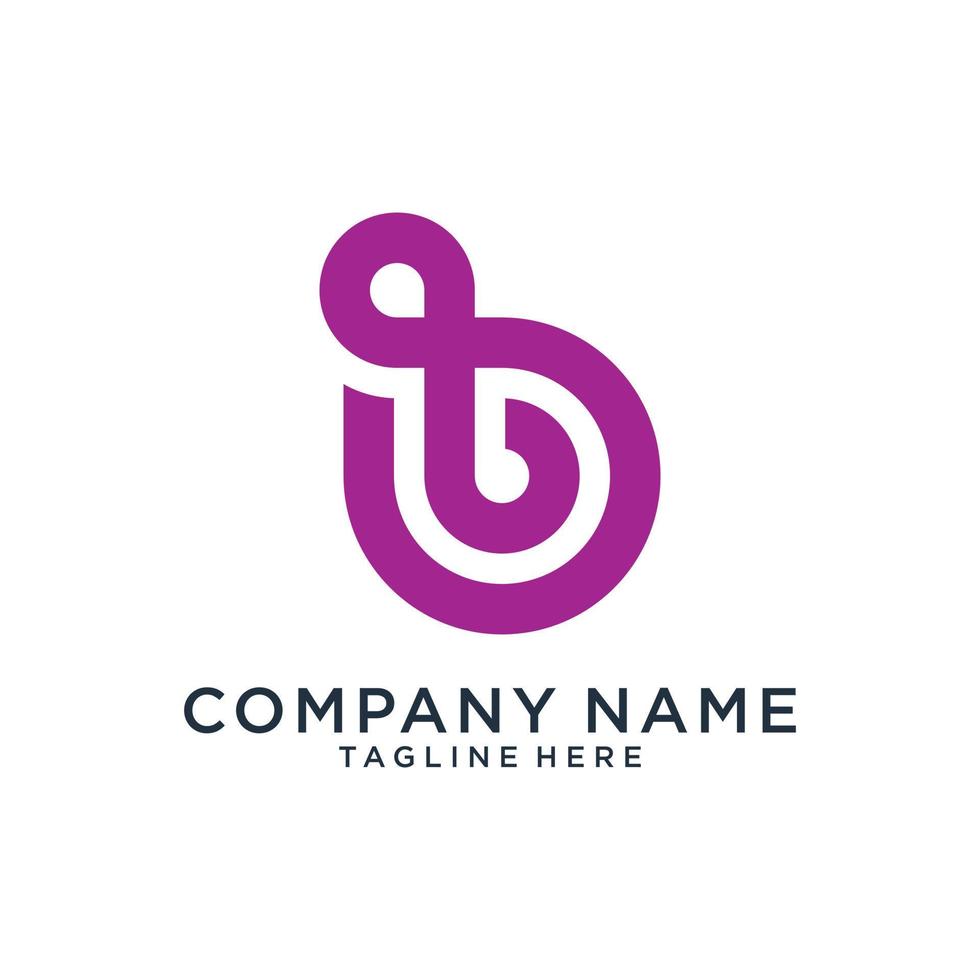 B or BB letter logo design vector. vector