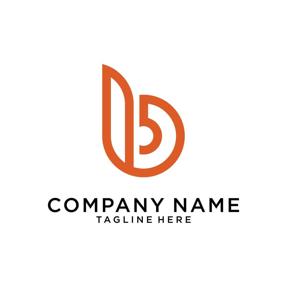B or BB letter logo design. vector