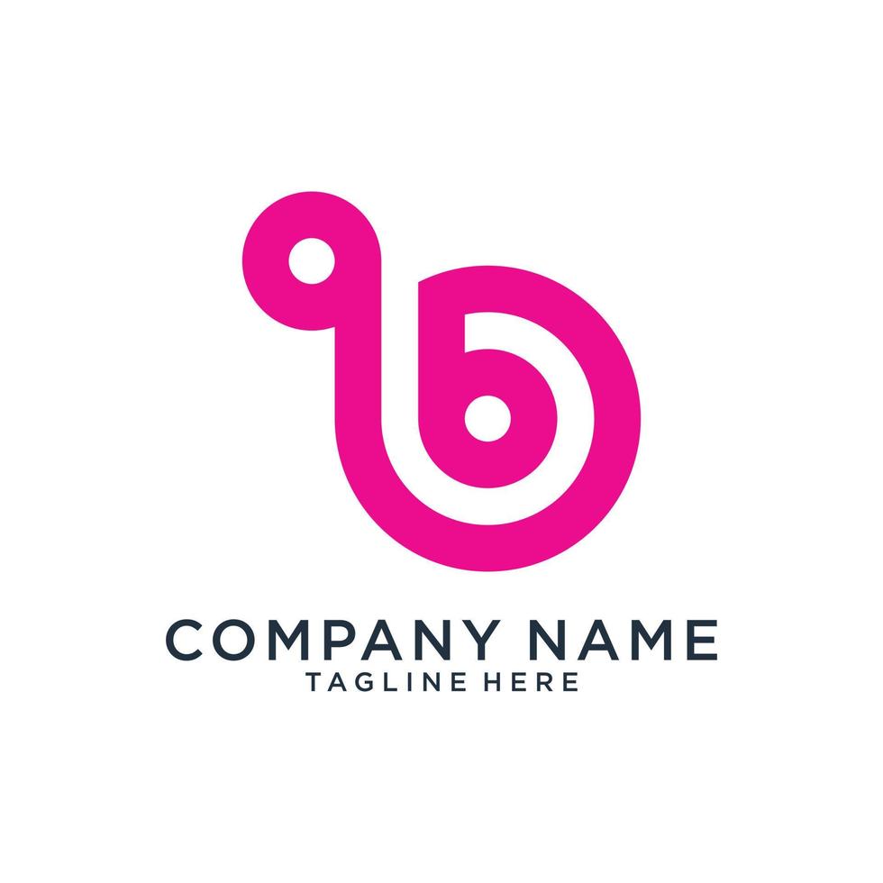 B or BB letter logo design vector. vector