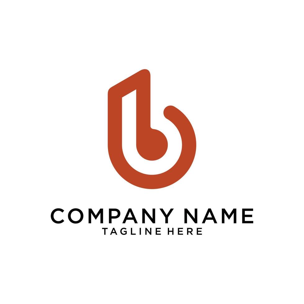B or BB letter logo design vector