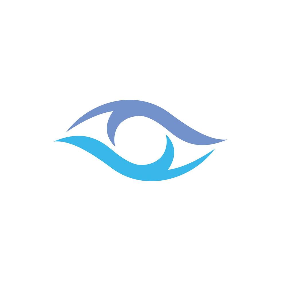 diseño del logotipo vectorial de la visión de la salud ocular. vector