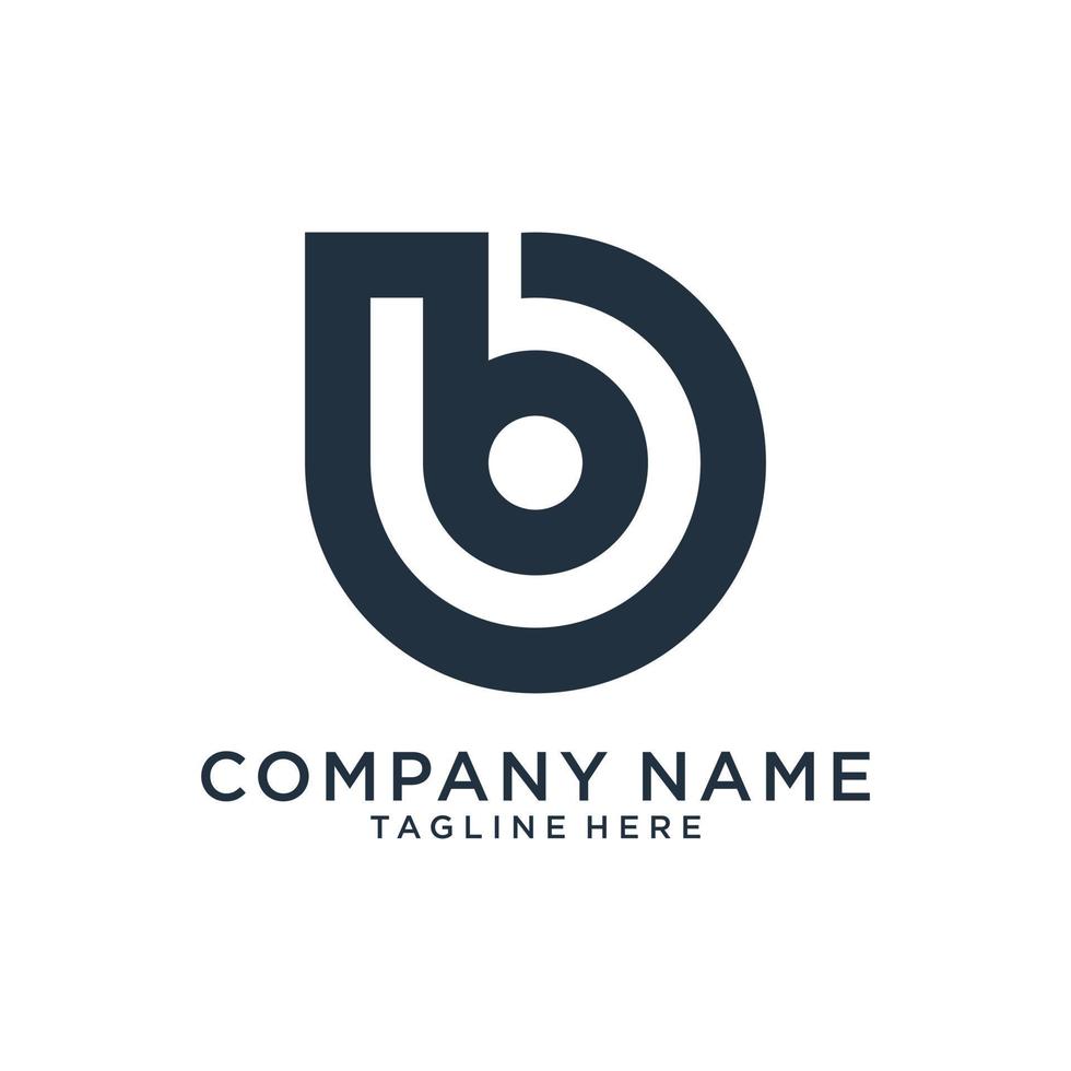 B or BB letter logo design vector. vector