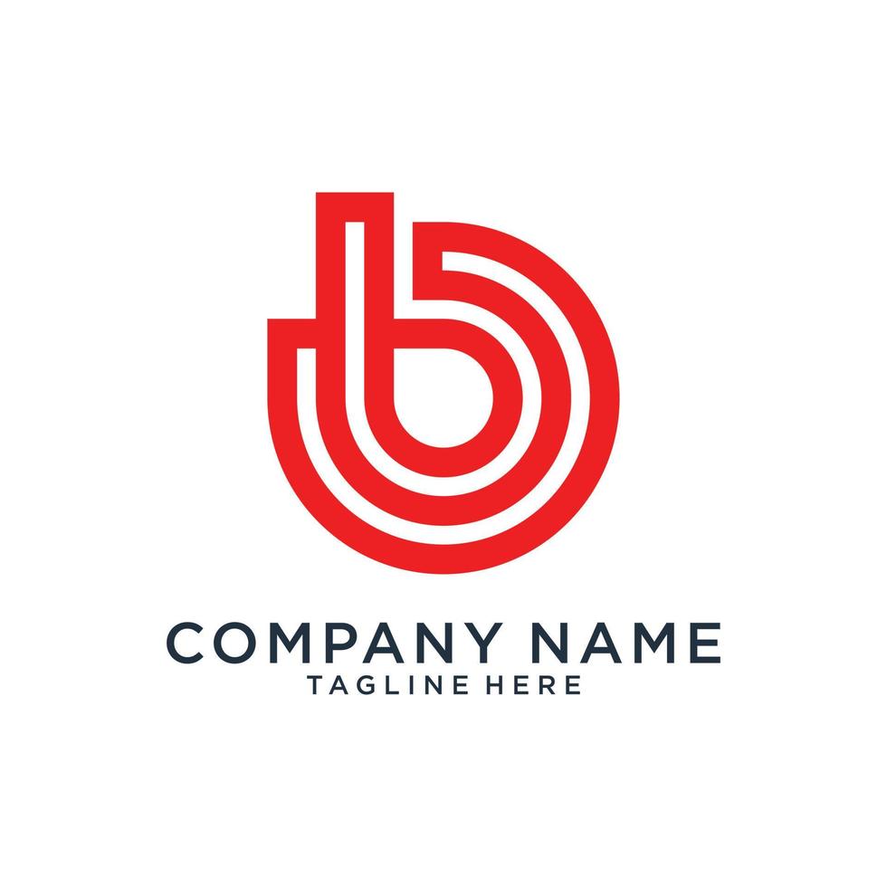 B or BB letter logo design vector. vector