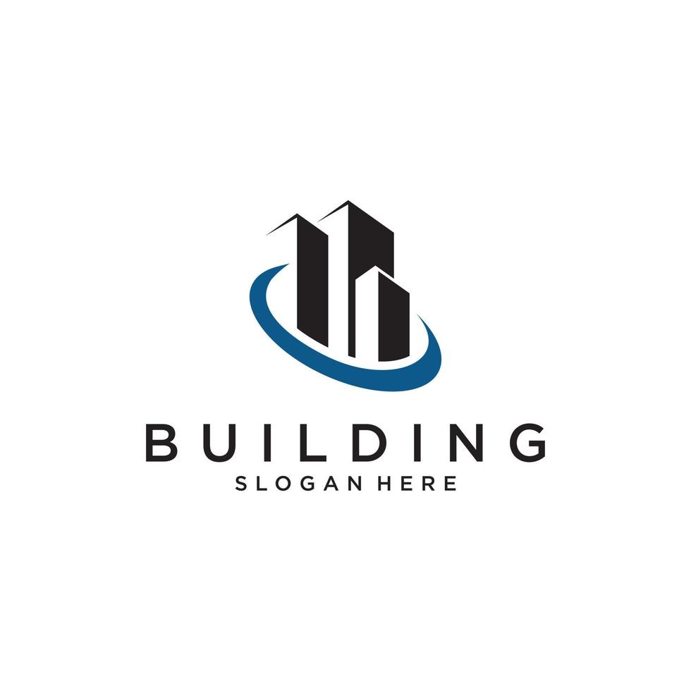 Building idea vector logo design template. Real Estate logo Vector Illustration.