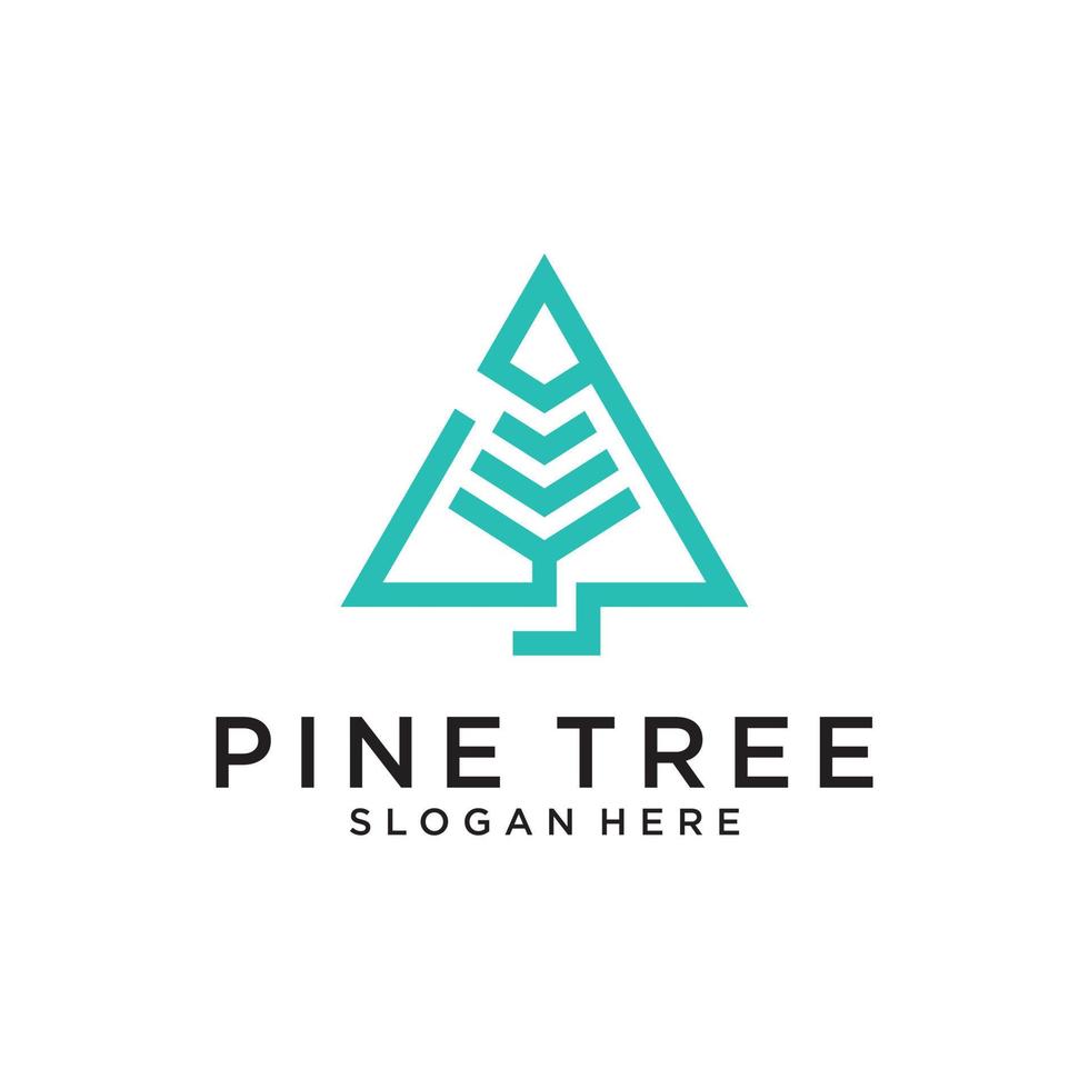 Pine tree icon illustration isolated vector sign symbol