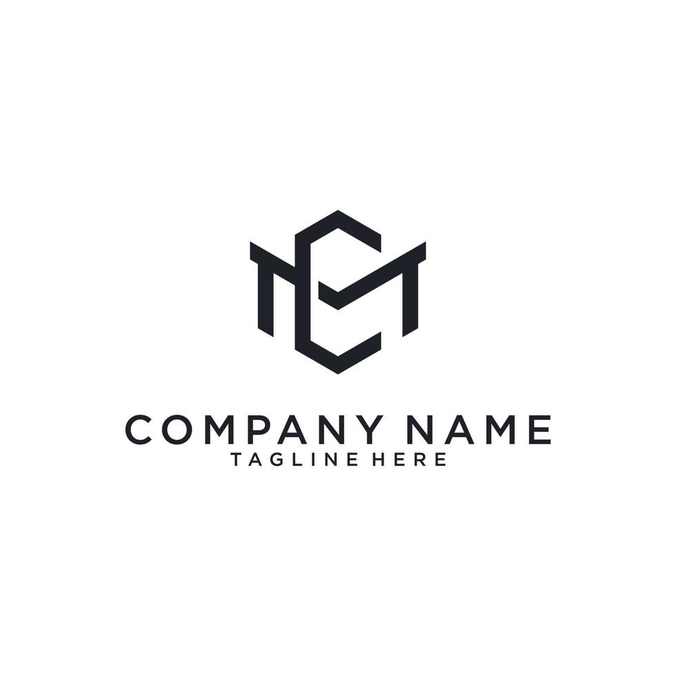 MC or CM initial letter logo design. vector