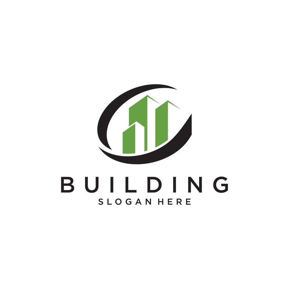 Building idea vector logo design template. Real Estate logo Vector Illustration