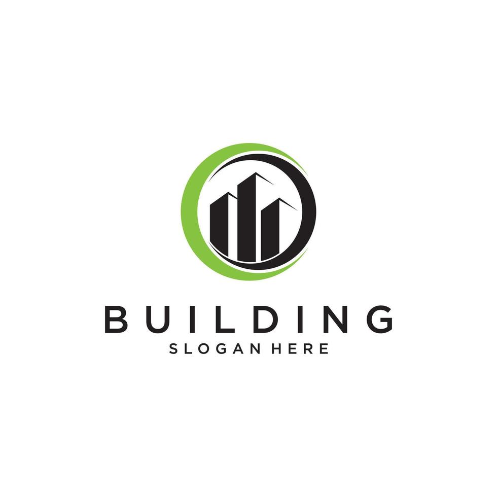 Building idea vector logo design template. Real Estate logo Vector Illustration