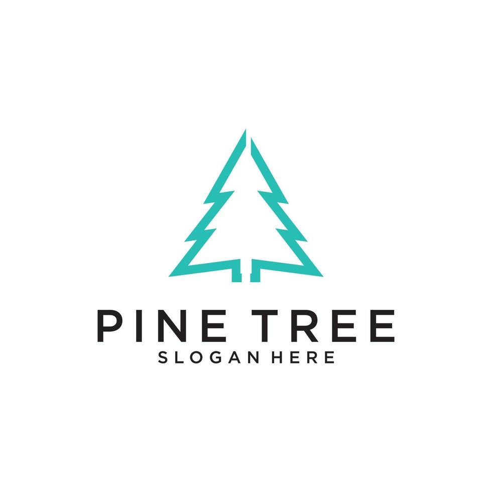 Pine tree icon illustration isolated vector sign symbol