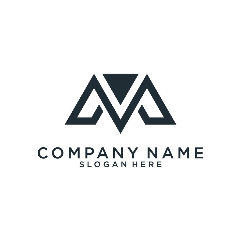 Initial letter M icon logo design concept. M Logo vector