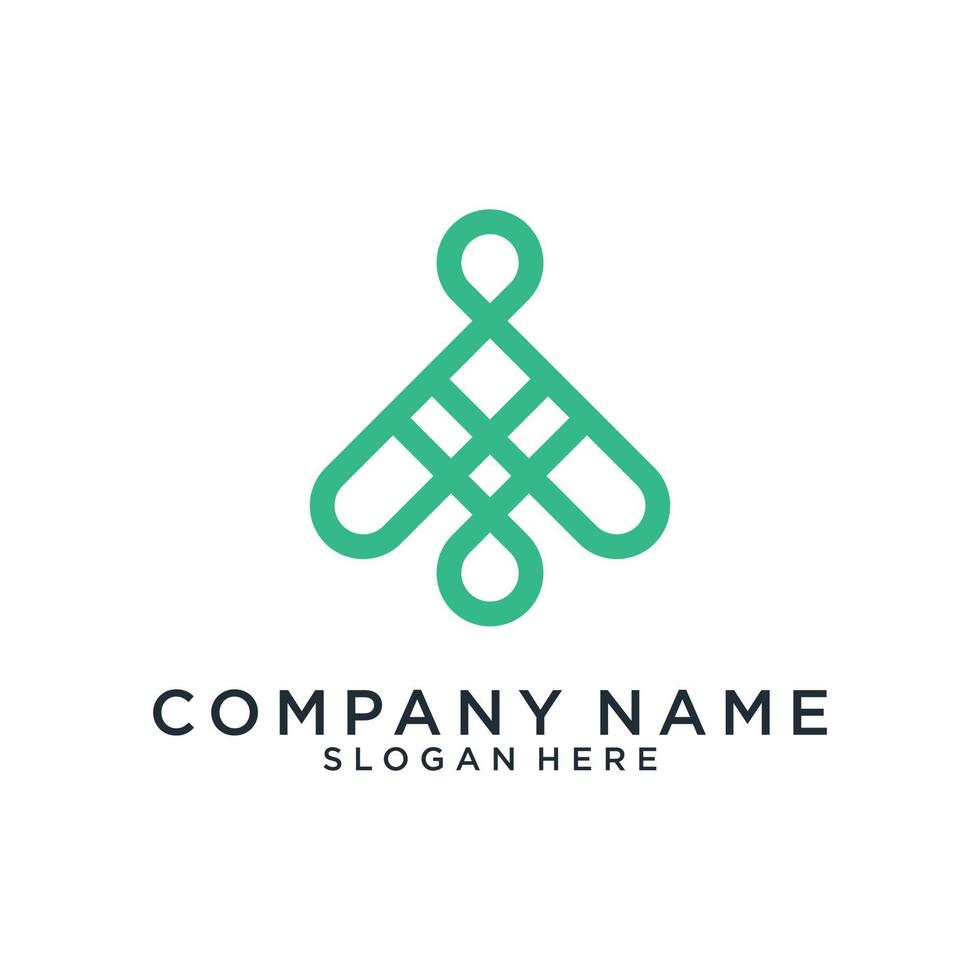 Initial letter M icon logo design concept. M Logo vector