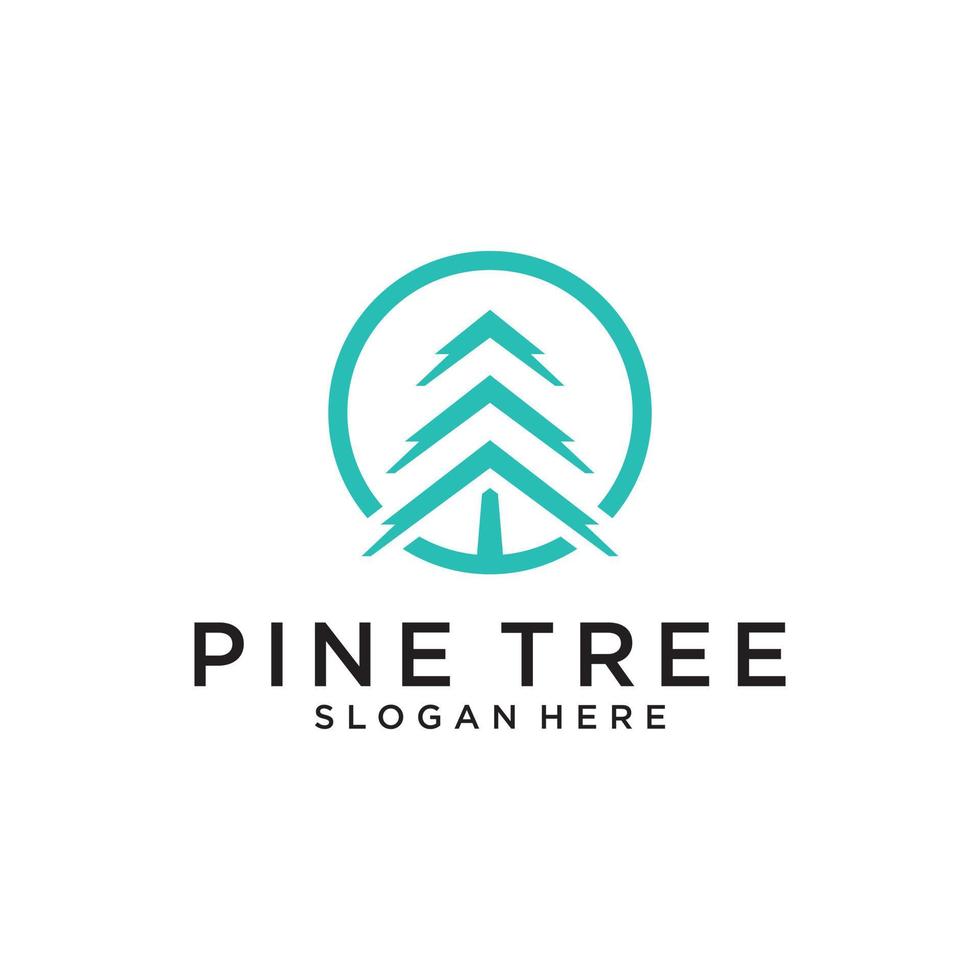 Pine tree icon illustration isolated vector sign symbol.