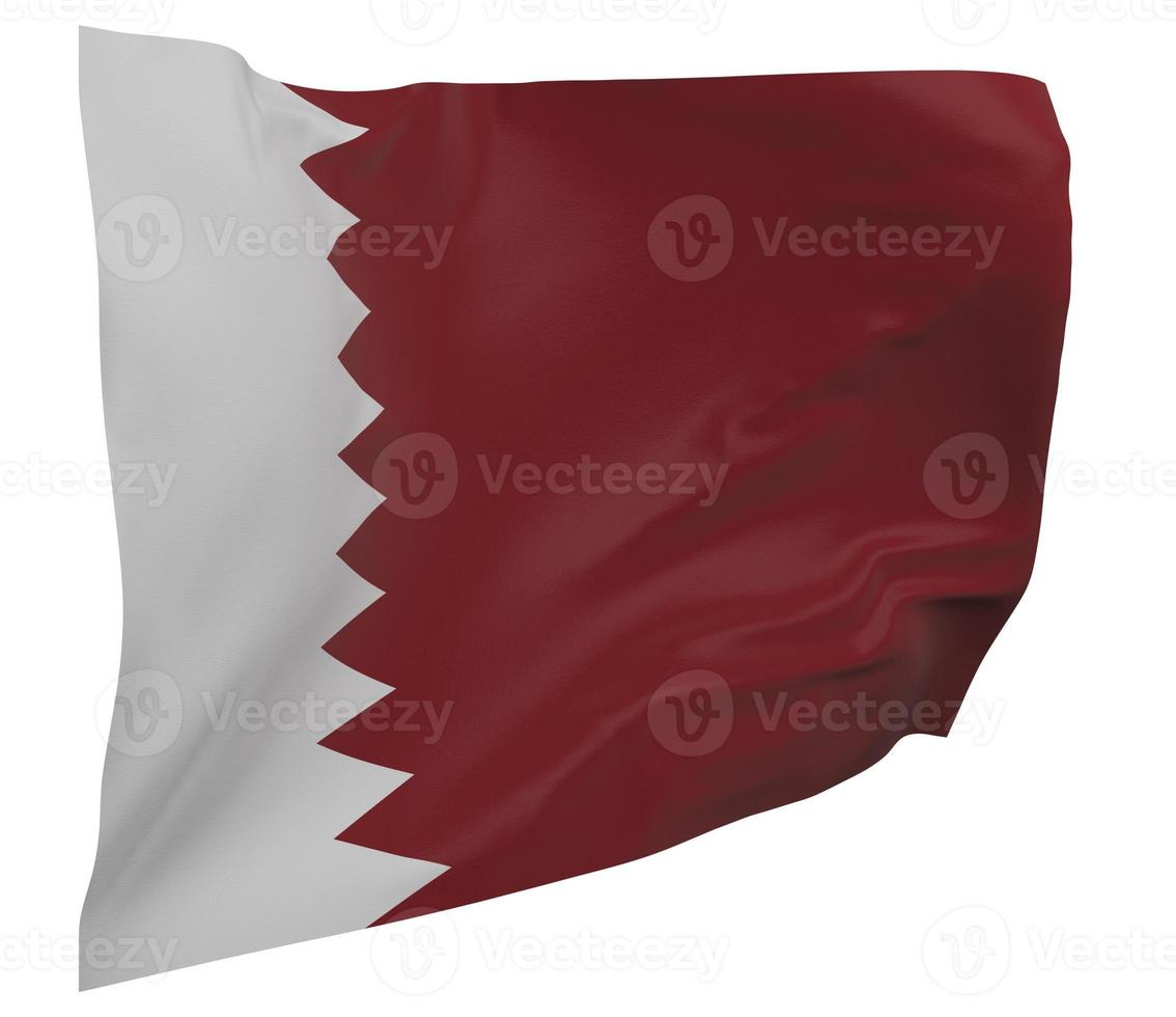 Qatar flag isolated photo