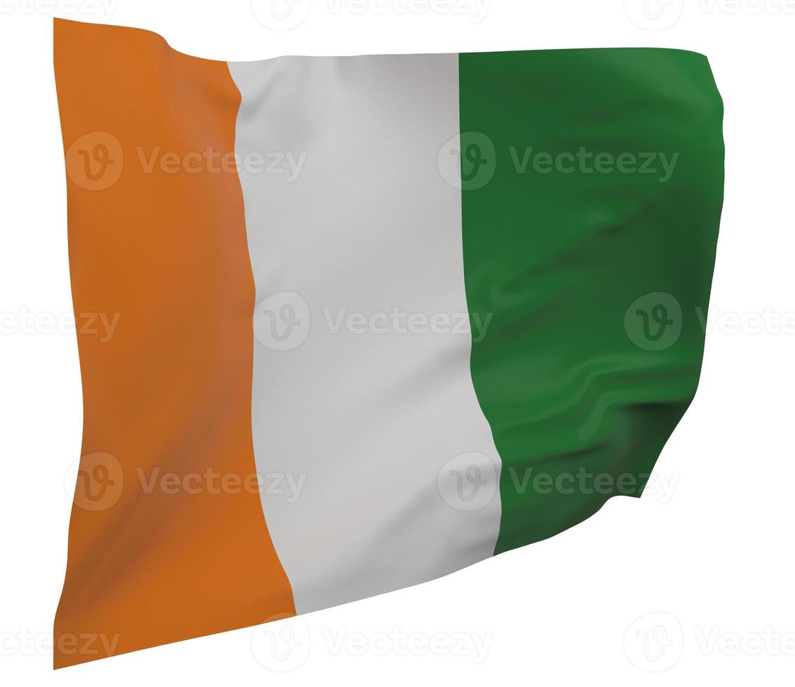 cote d'ivoire - Ivory Coast flag isolated photo