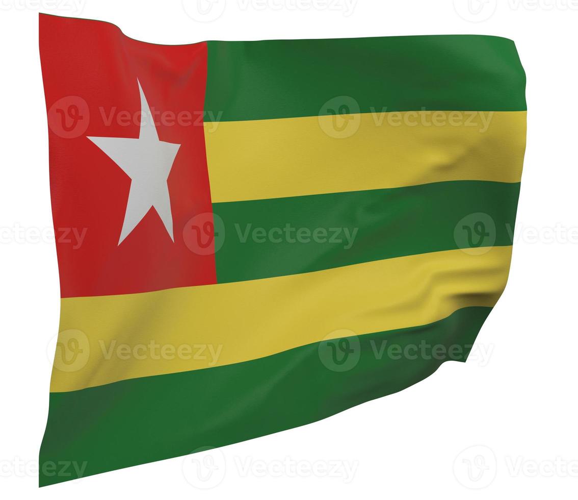 Togo flag isolated photo