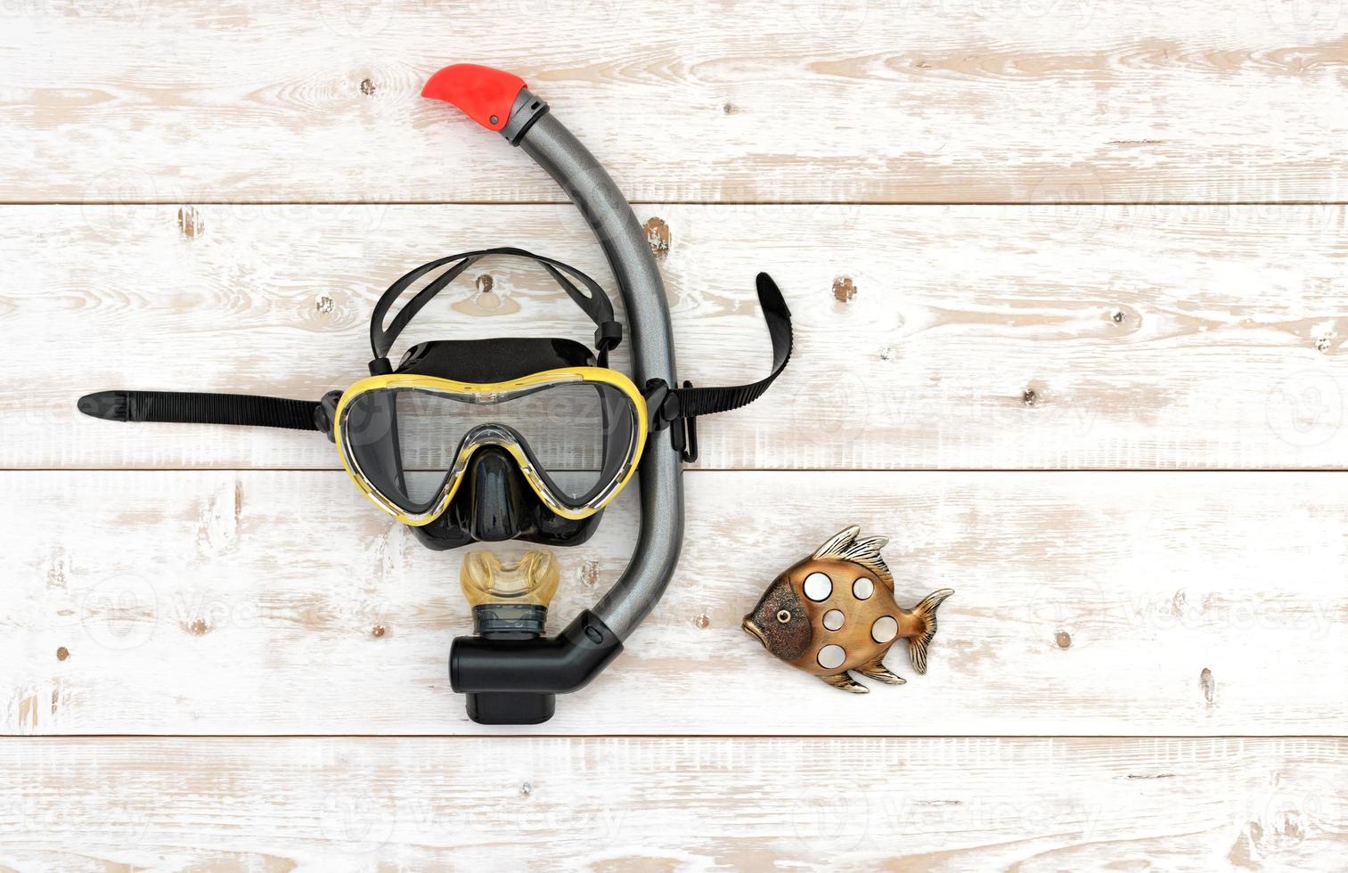 Snorkelling. Diving mask and snorkel photo