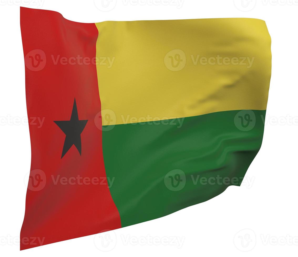 Guinea-Bissau flag isolated photo