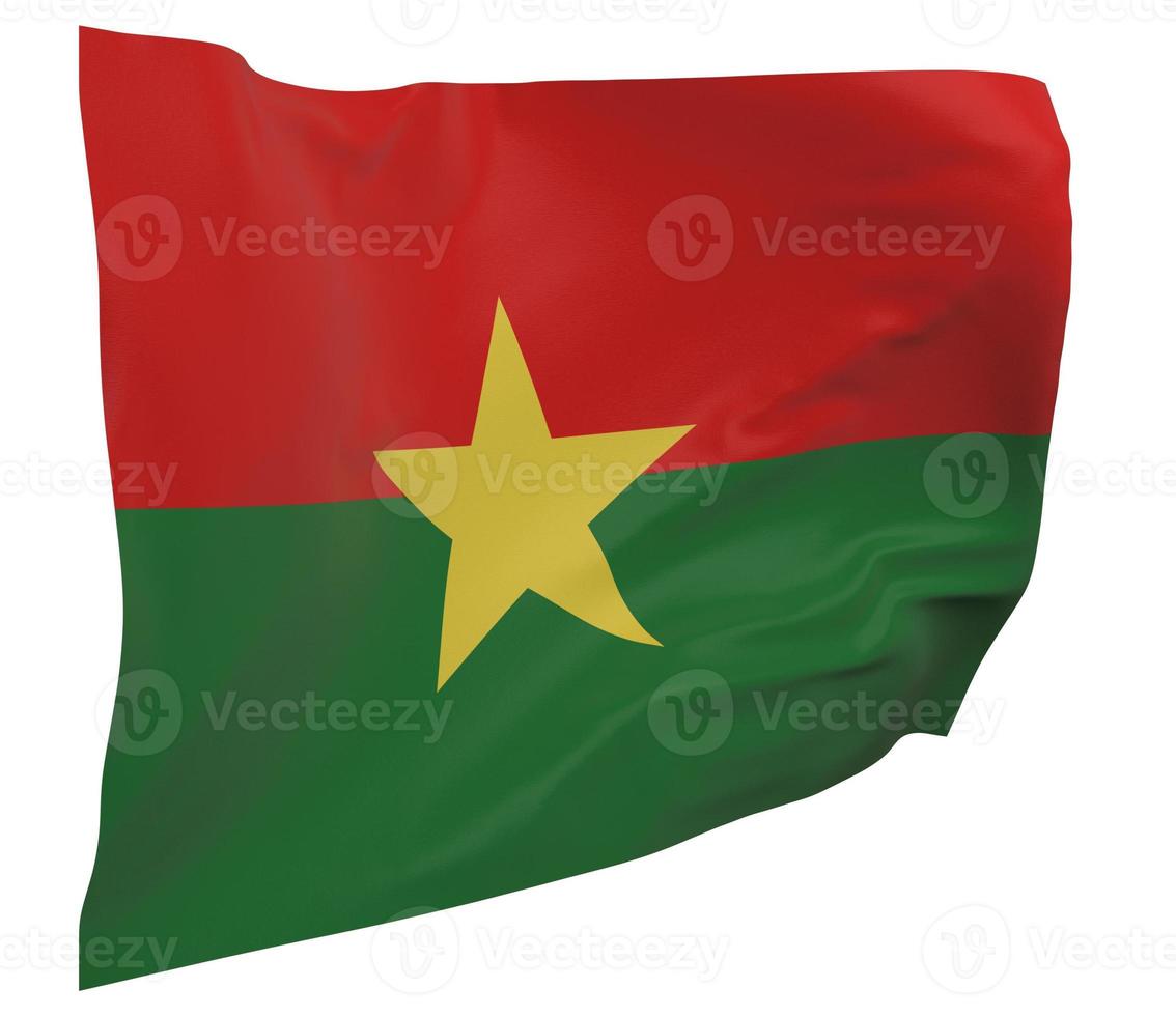 Burkina Faso flag isolated photo