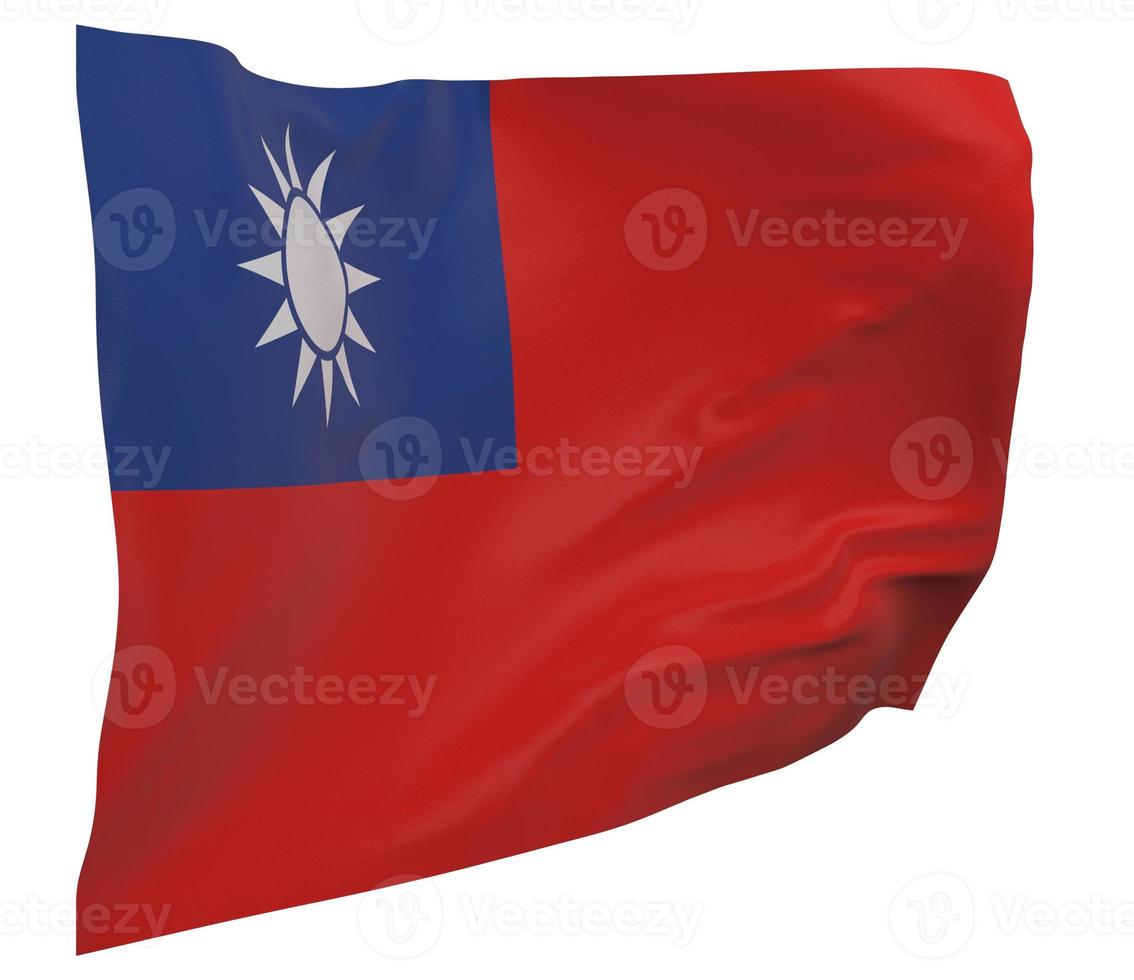 Taiwan flag isolated photo