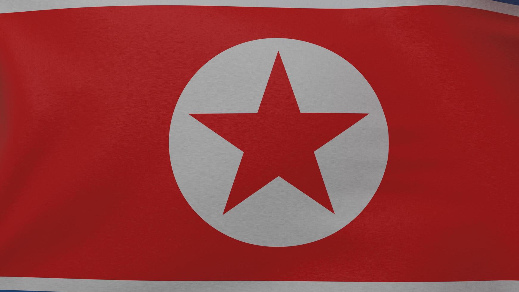 North Korea flag texture photo