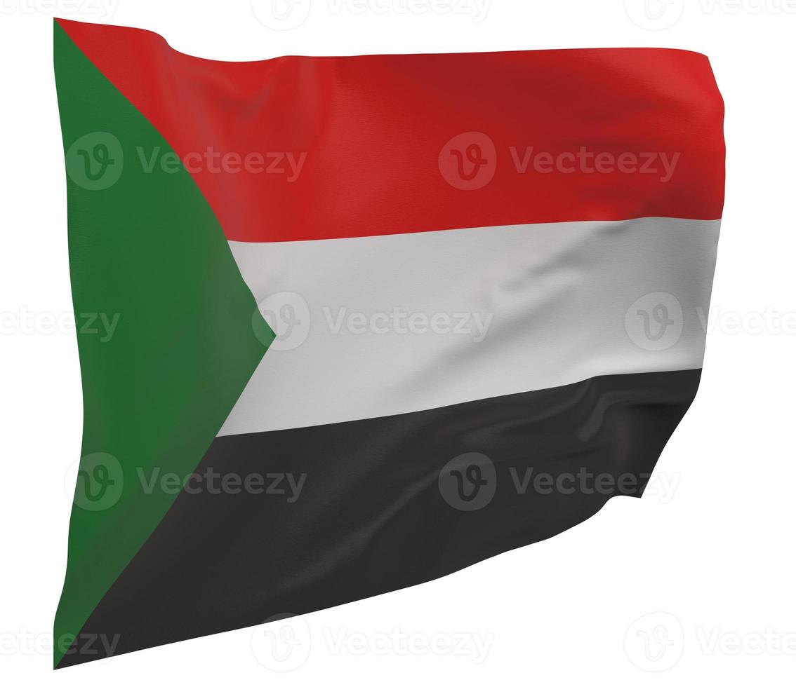 sudan flag isolated photo