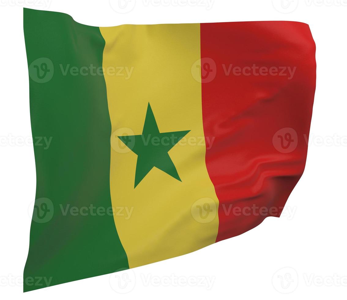 Senegal flag isolated photo