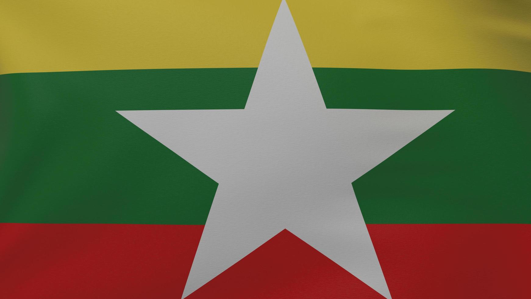 Burma flag texture photo