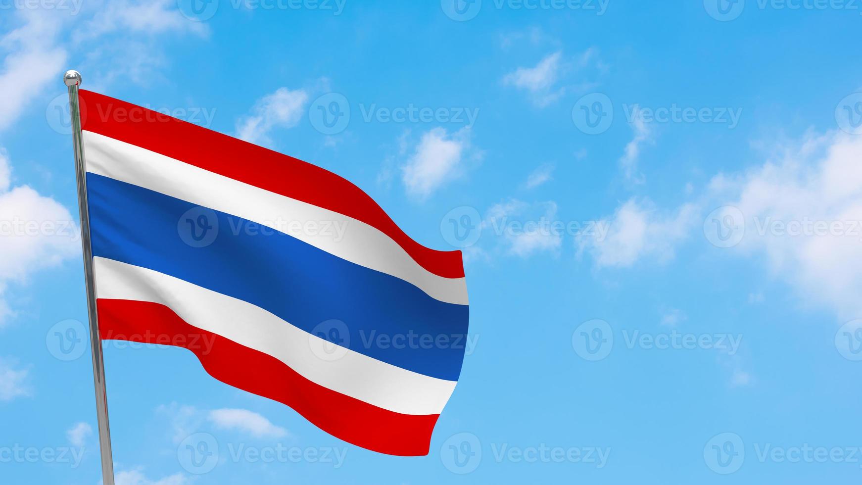 Thailand flag on pole photo