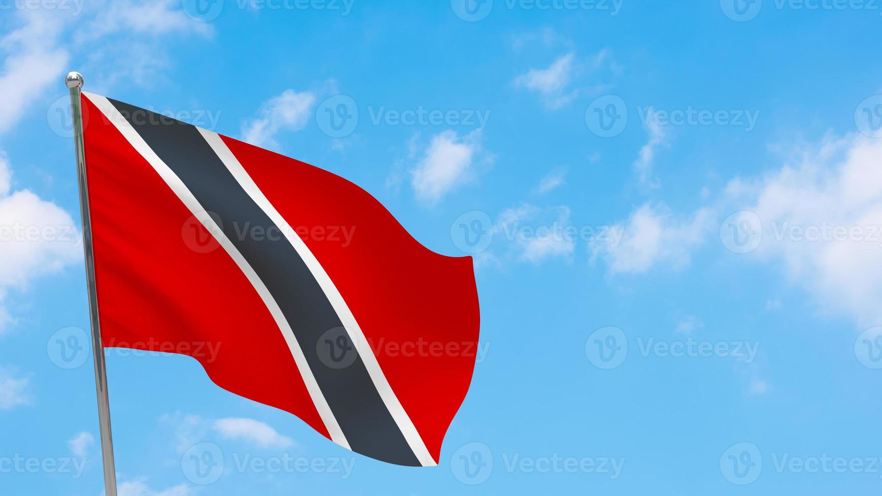 Trinidad and Tobago flag on pole photo