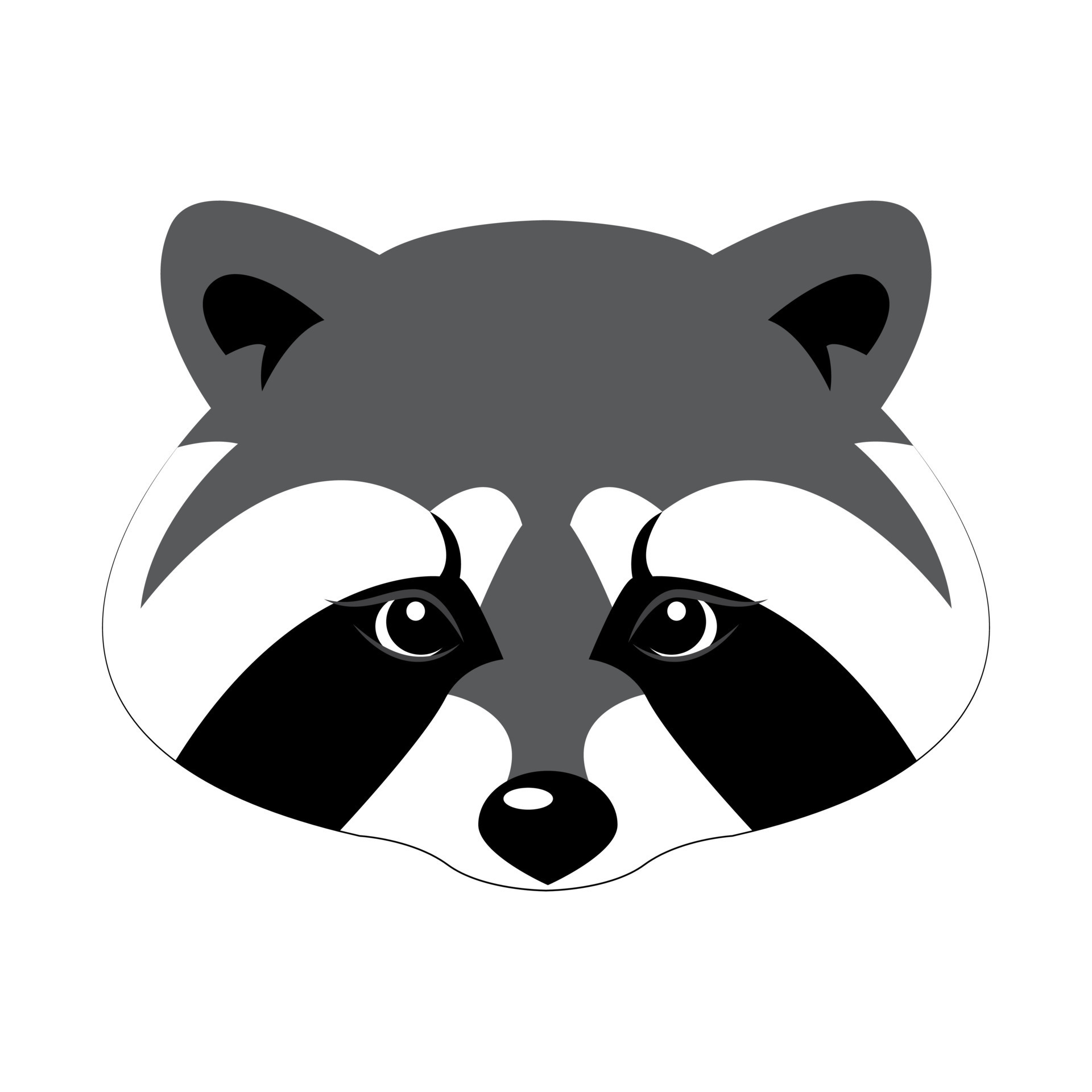 Raccoon head logo vector icon. Raccoon portrait. Cute muzzle of a raccoon.  Vector illustration isolated on white background 8418374 Vector Art at  Vecteezy