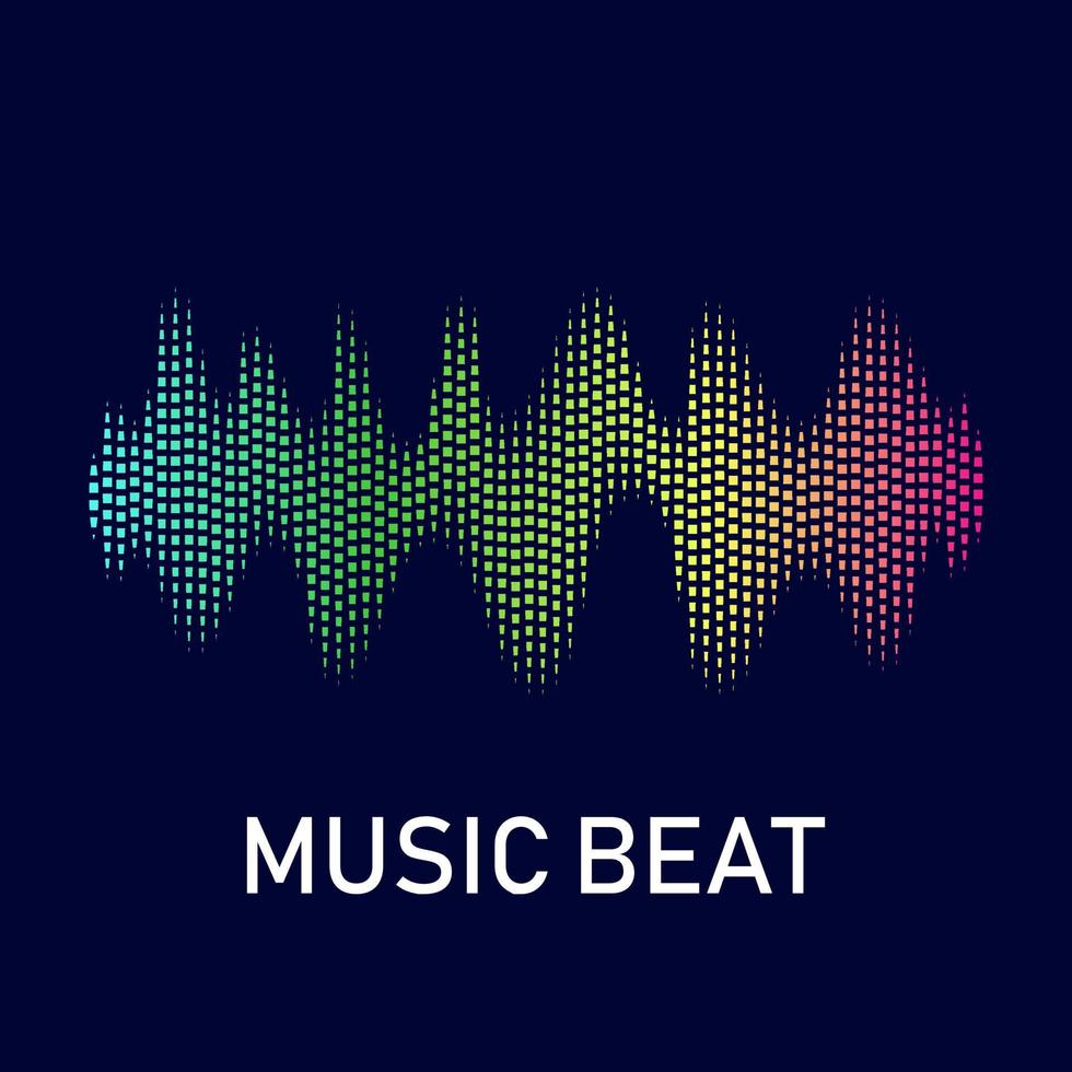 Music equalizer abstract elements for design. Vector illustration on a dark background