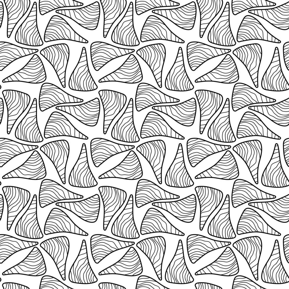 Black and white graphics, abstract background, hand-drawn ornament. Design for fabric, wrapping paper, clothing, wallpaper, packaging. Vector illustration