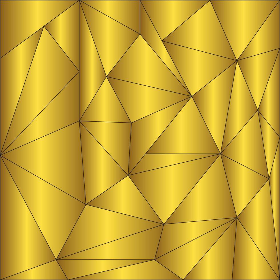 Gold background. abstract triangle golden texture vector