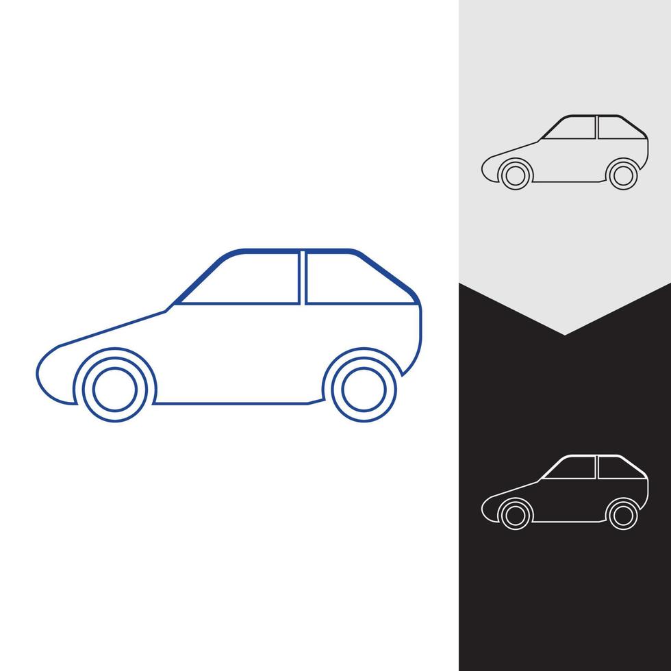 diseño de icono de ilustración de vector de coche