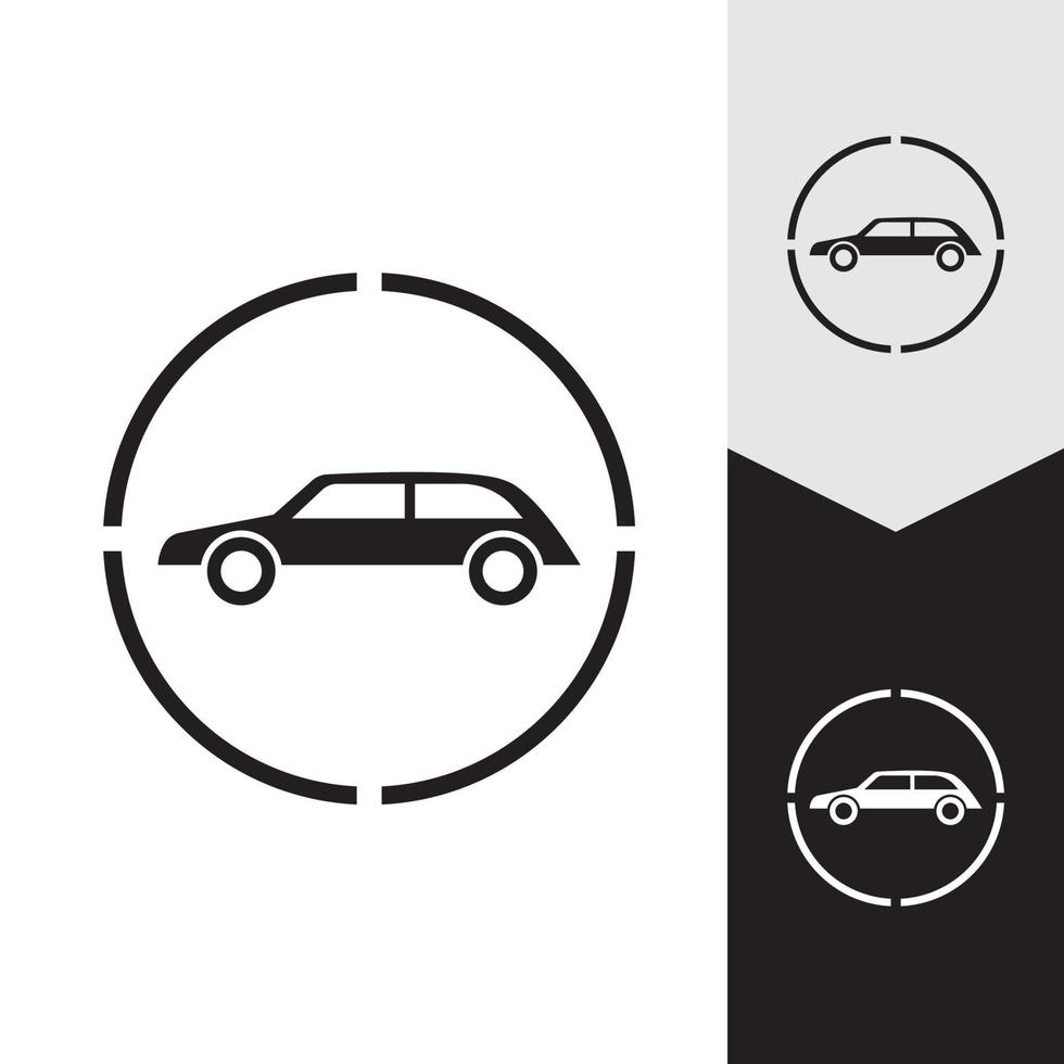 diseño de icono de ilustración de vector de coche