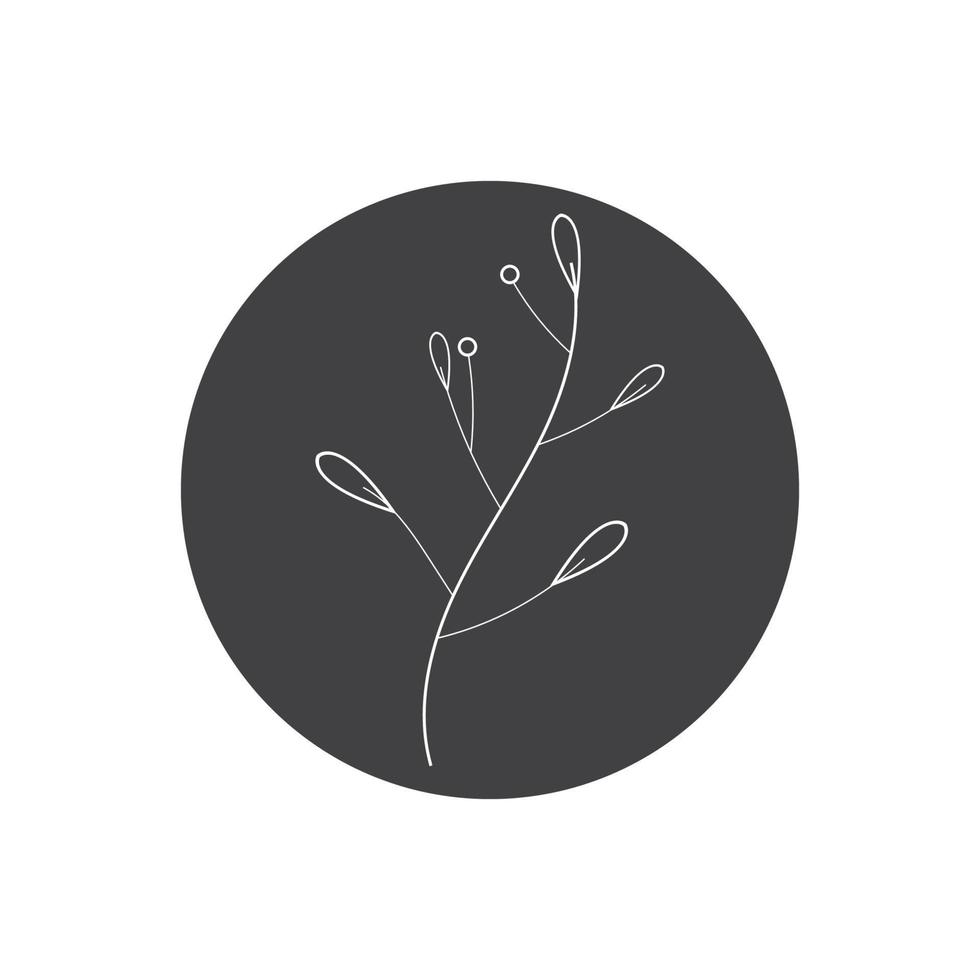 Beauty florist vector icon design template