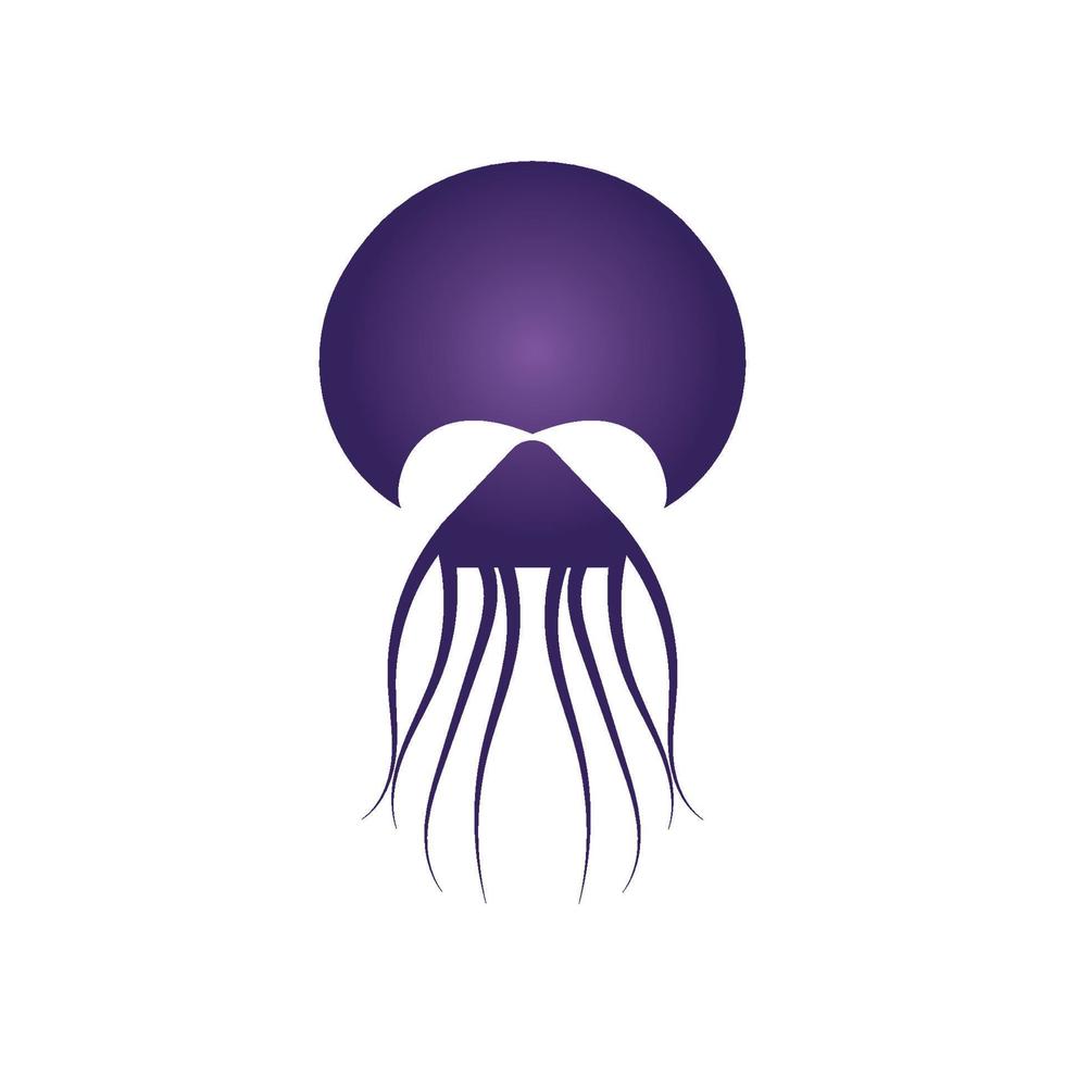 cute jelly fish Vector icon design illustration Template