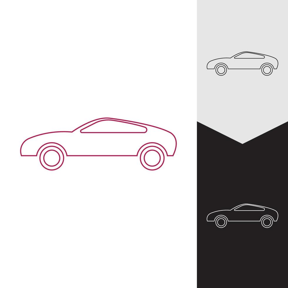 diseño de icono de ilustración de vector de coche