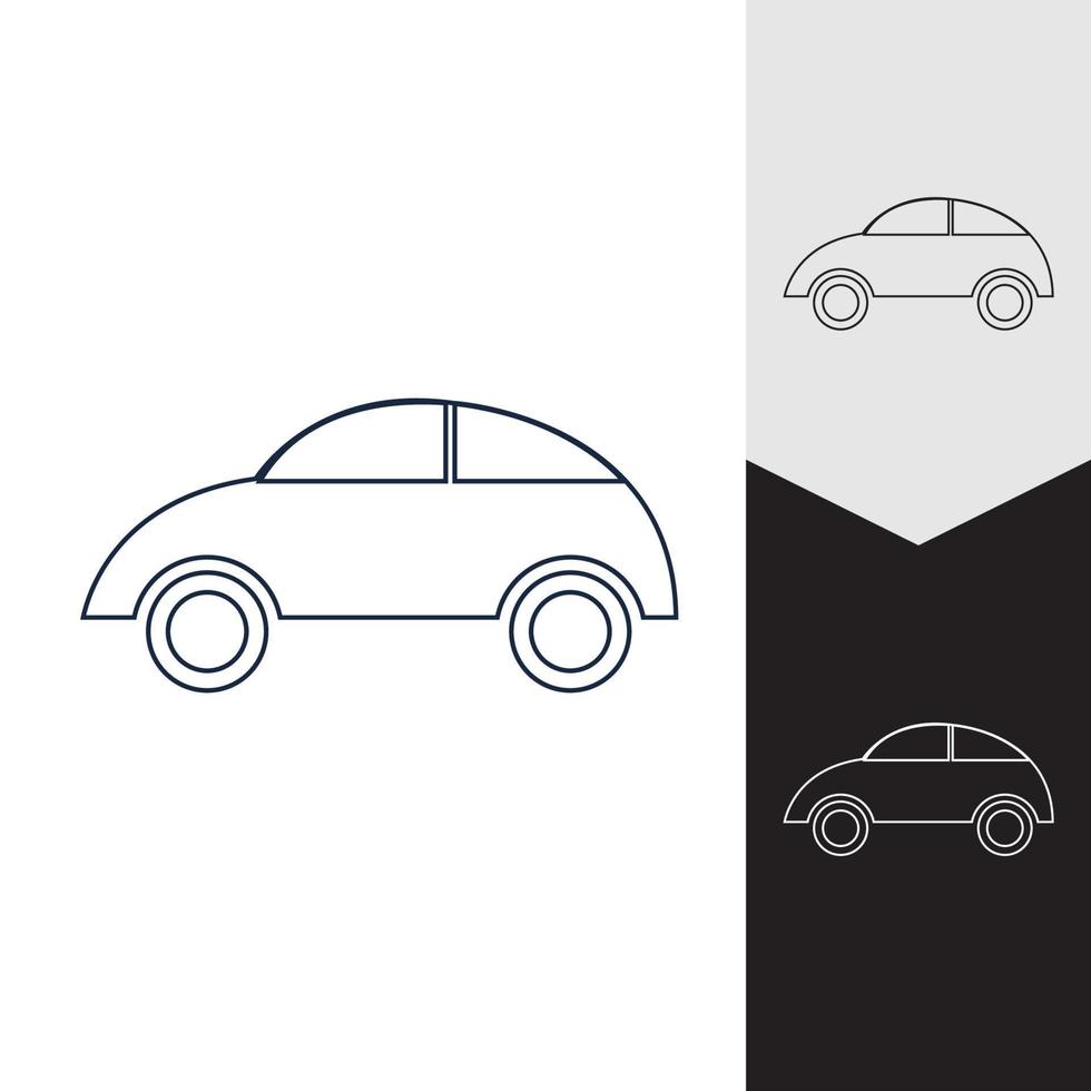 diseño de icono de ilustración de vector de coche