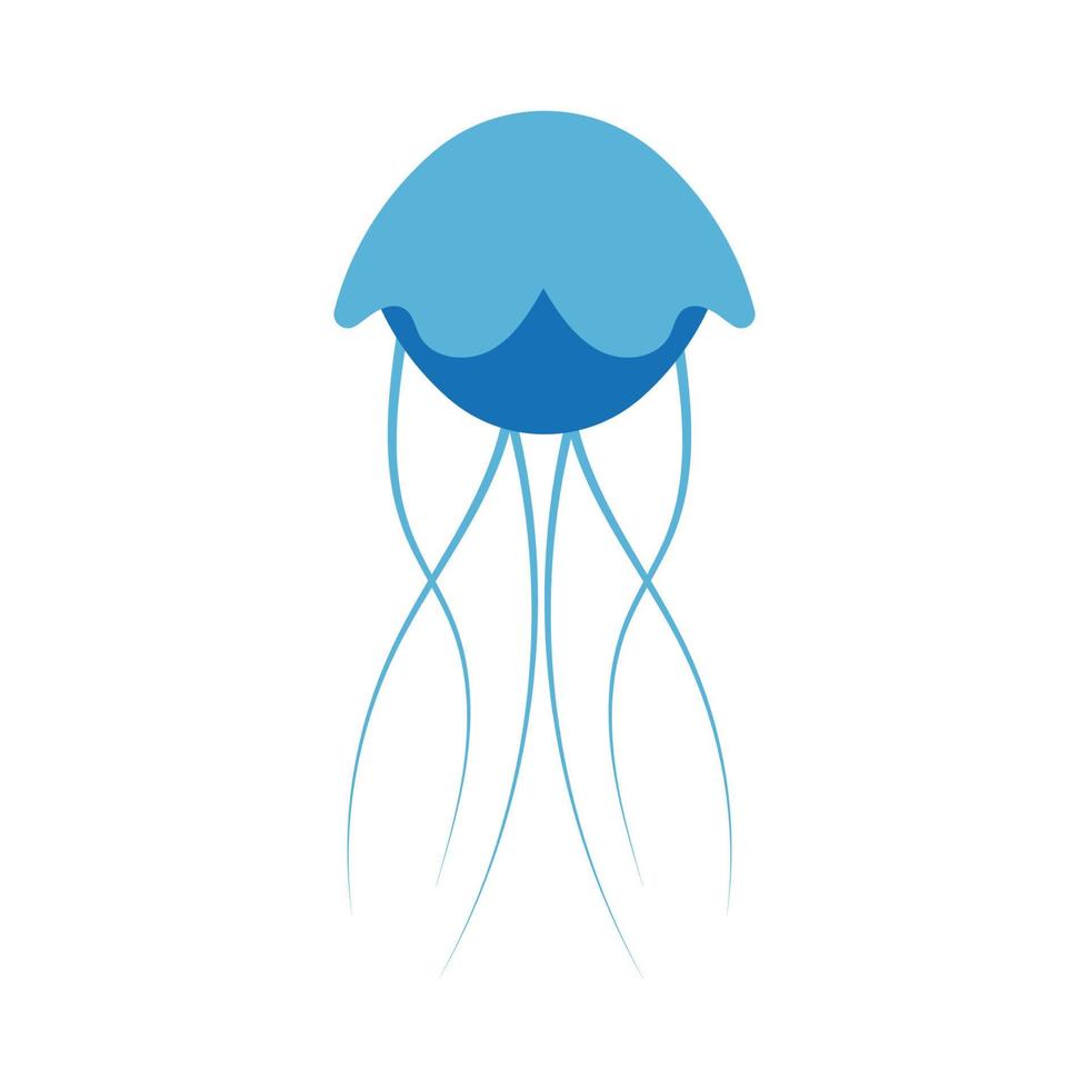 cute jelly fish Vector icon design illustration Template