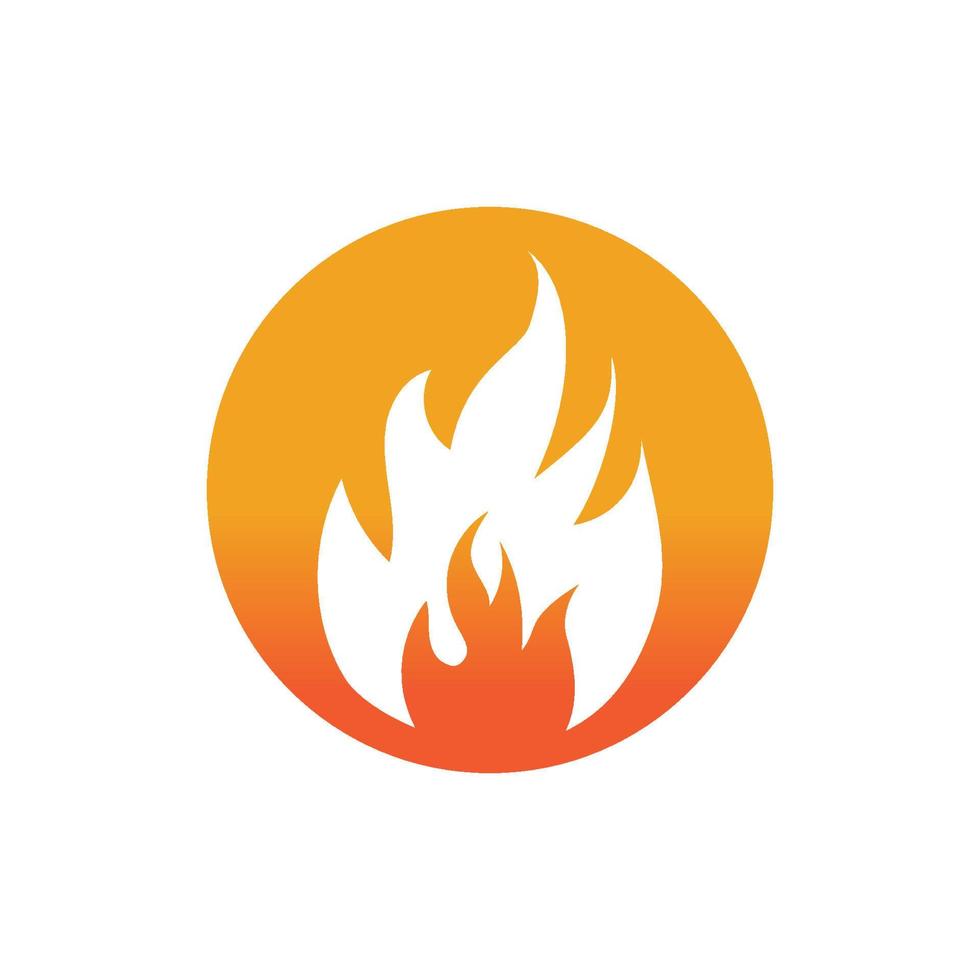 plantilla de diseño de ilustración de icono de vector de fuego de llama caliente