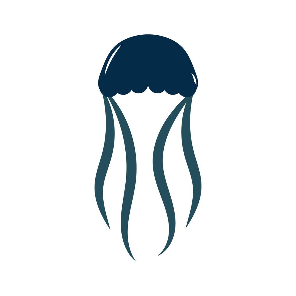 cute jelly fish Vector icon design illustration Template