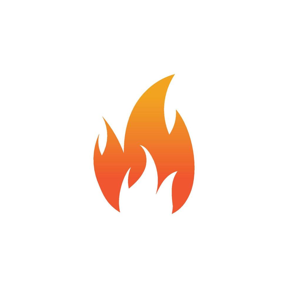 plantilla de diseño de ilustración de icono de vector de fuego de llama caliente