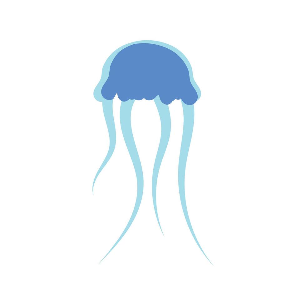 plantilla de ilustración de diseño de icono de vector de medusas lindas