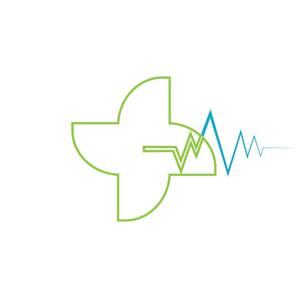 Diseño de ilustración de vector de plantilla de logotipo médico de salud