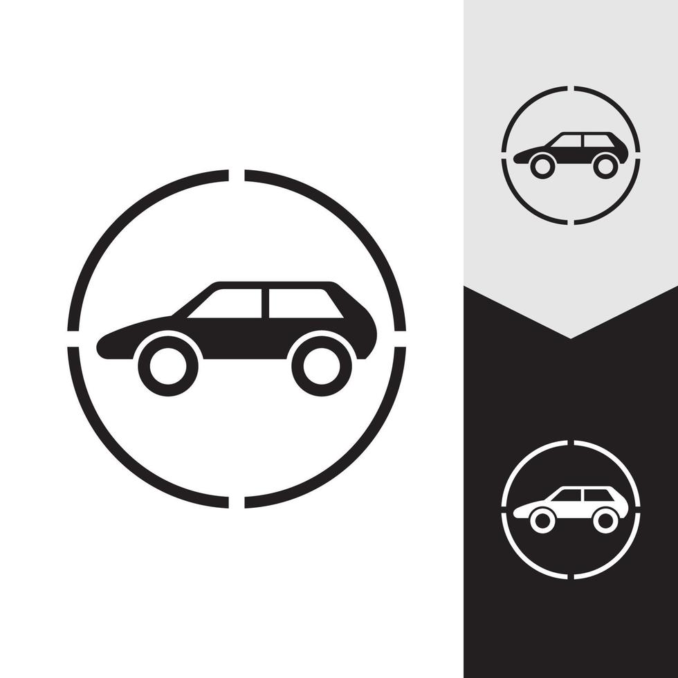 diseño de icono de ilustración de vector de coche