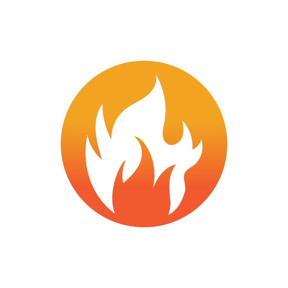 Hot flame fire vector icon illustration design template