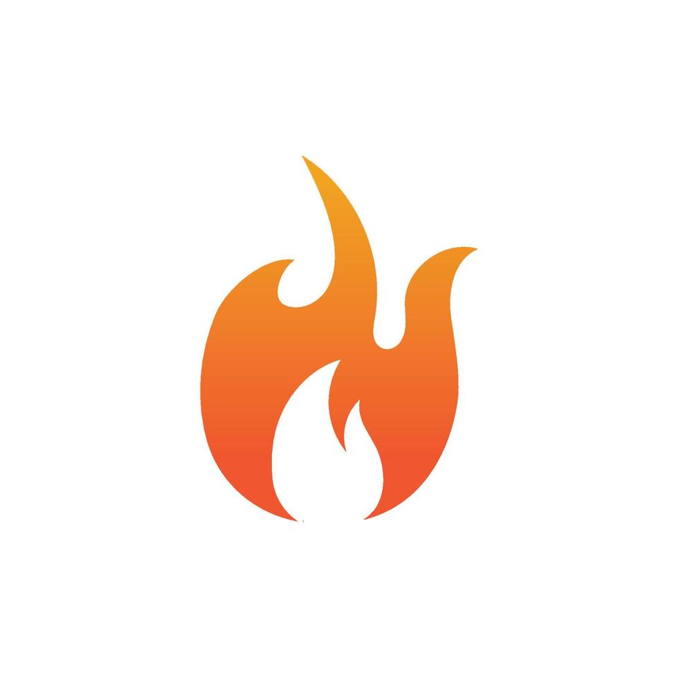 plantilla de diseño de ilustración de icono de vector de fuego de llama caliente