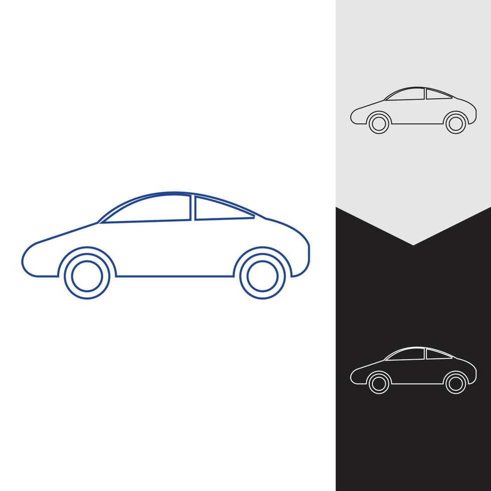 diseño de icono de ilustración de vector de coche