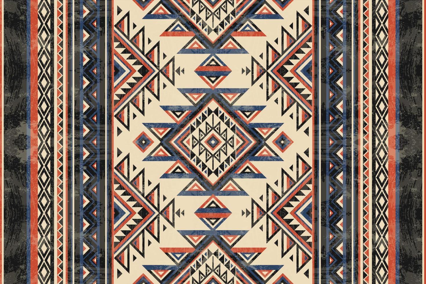 Native american indian ornament pattern geometric ethnic textile texture tribal aztec pattern navajo mexican fabric seamless Vector decoration fashion